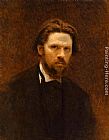 Ivan Nikolaevich Kramskoy Canvas Paintings - Self-Portrait
